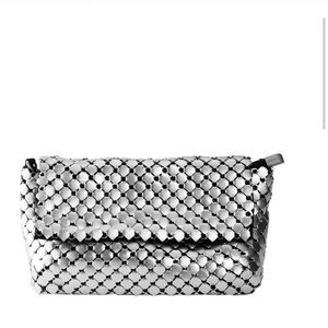 Silver Clutch / Crossbody purse